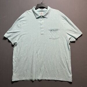 Johnnie-O Polo Shirt Mens 3XL Blue Hangin Out Pocket Casual
